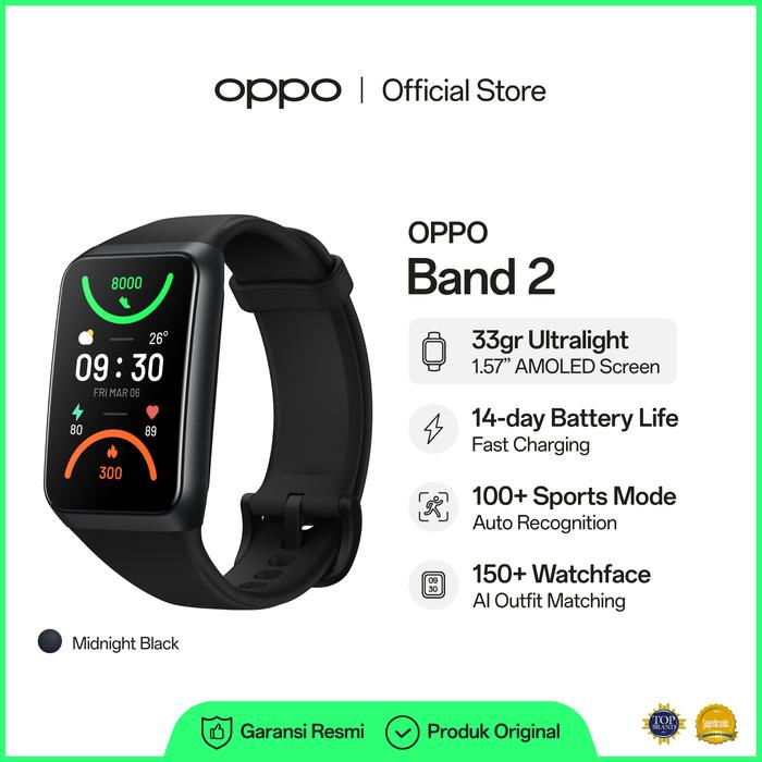 Gambar OPPO Band 2 (Garansi Resmi) - Hitam dari OPPO Store Indonesia undefined Tokopedia
