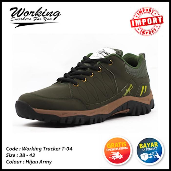 Gambar Sepatu Boots Hiking Pria Safety Camping Gunung Outdoor Touring Hitam - army, 38 dari HNH_SHOP undefined Tokopedia