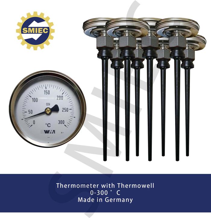 Jual Thermometer Include Thermowell 0-300 derajat C Thermo 0 - 300C ...