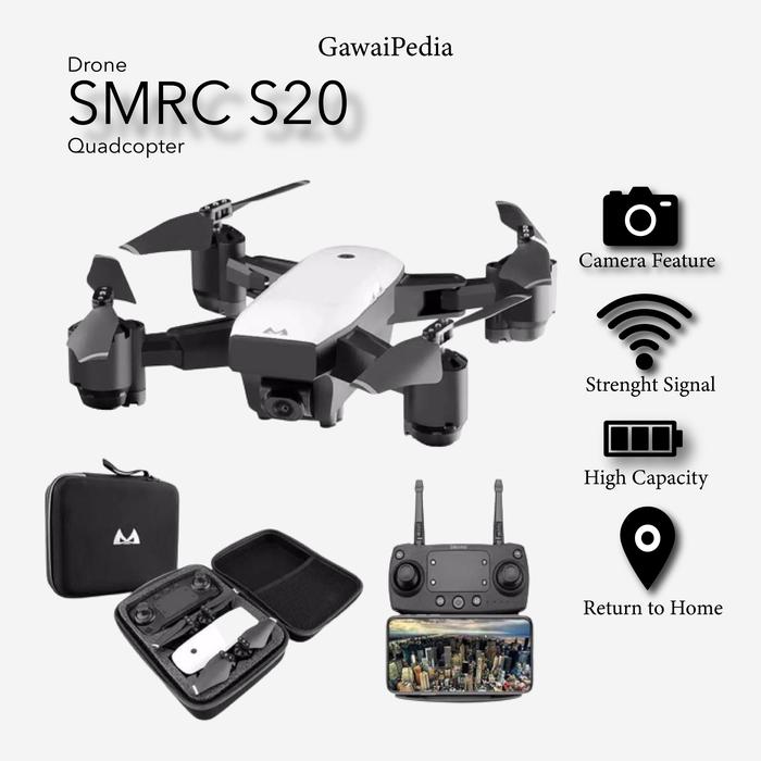 Gambar SMRC S20 drone 5mp wifi kamera Drone s20 5mp kamera BONUS TAS DRONE! - SMRC S20 dari Gawai Pedia undefined Tokopedia
