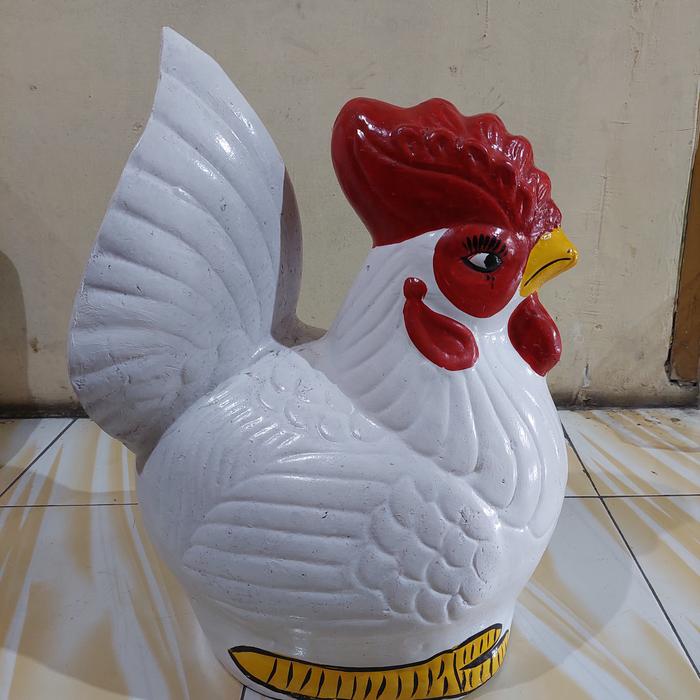 Gambar CELENGAN AYAM SUPER JUMBO DARI TANAH LIAT - Putih dari Kado misteri undefined Tokopedia