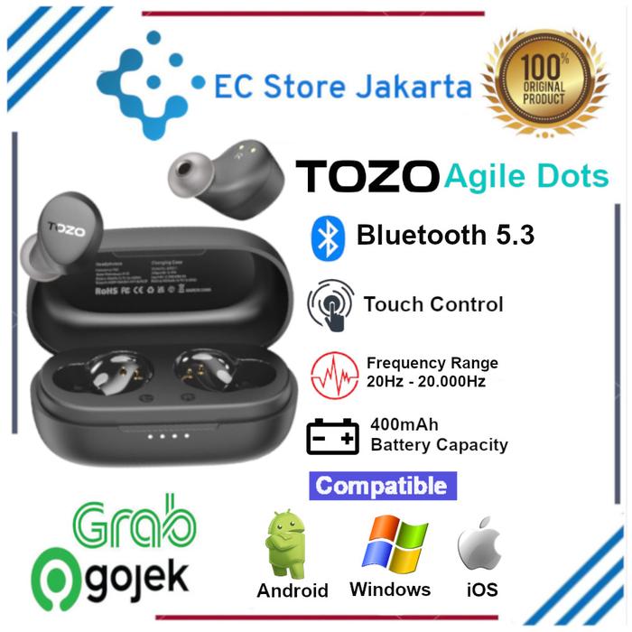 Gambar TOZO Agile Dots TWS Wireless Earbuds Bluetooth Lightweight Design - Agile Dots Only, Garansi 1 Bulan dari EC Store Jakarta undefined Tokopedia