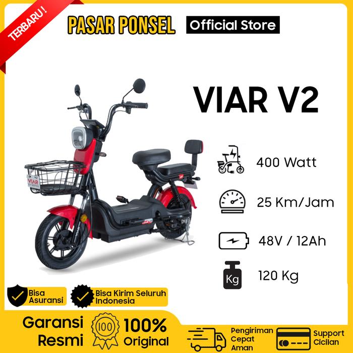 Gambar VIAR V2 SEPEDA LISTRIK GARANSI RESMI TERMURAH - Hijau dari Pasar Ponsel Surabaya undefined Tokopedia
