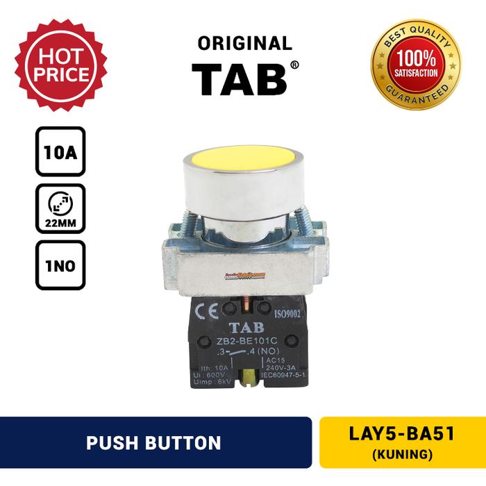 Gambar Push Button TAB LAY5-BA51 Kuning - Kuning dari INDOLISTRIK OFFICIAL TNG undefined Tokopedia