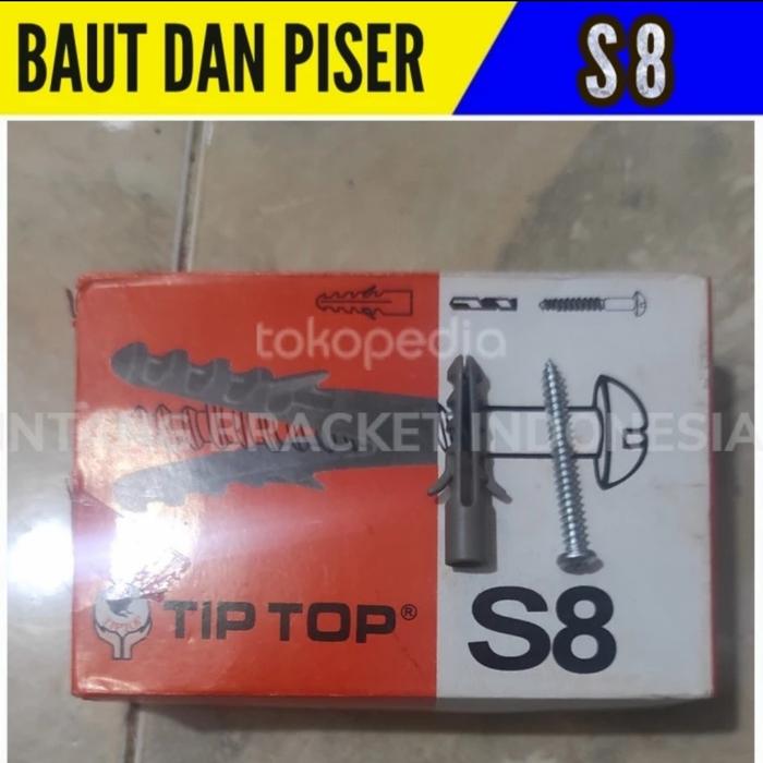 Gambar Baut dan Piser viser fisher Tembok ukuran S8 - baut s8 dari BINTANG BRACKET INDONESIA undefined Tokopedia