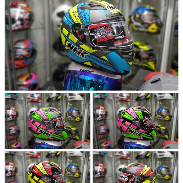 Jual NHK RX9 SPETANOR VARIASI WARNA HELM FULL FACE VISOR FLAT