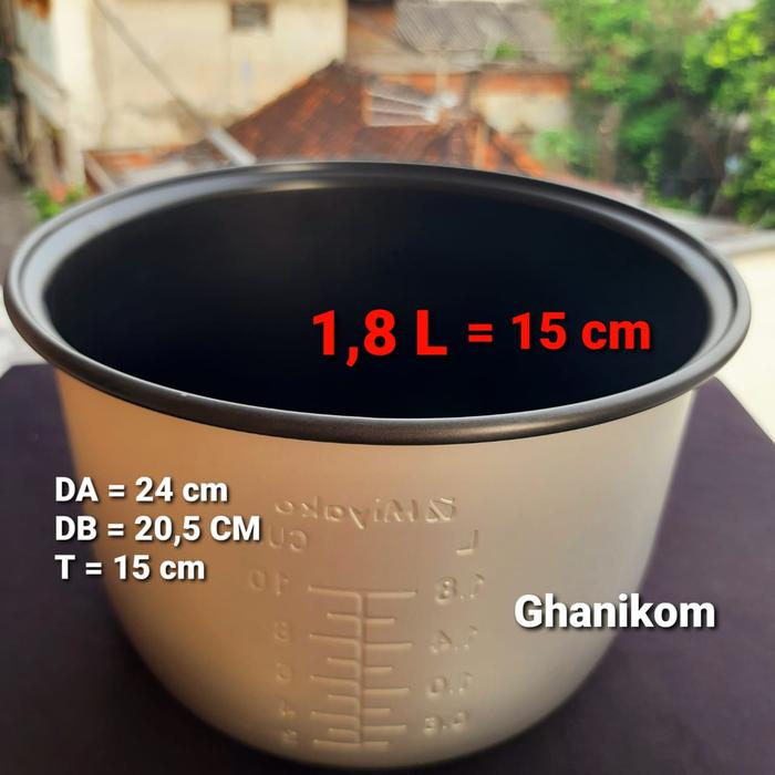 Gambar panci magicom miyako 1,2 ORIGINAL panci rice cooker miyako - 1,8 L  T= 15 cm dari Ghanikompor undefined Tokopedia