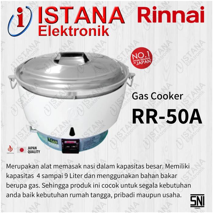 Promo RINNAI MAGIC COM/RICE COOKER GAS 9 LITER RR-50A Cicil 0% 3x - Kota  Palembang - Istana Elektronik Palembang | Tokopedia