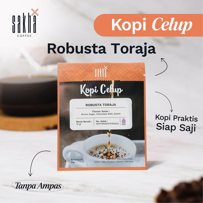Gambar Kopi Sachet Celup Robusta Toraja Coffee Saset Asli Murni Tanpa Ampas - Robusta Toraja dari Sakha Coffee Roastery undefined Tokopedia