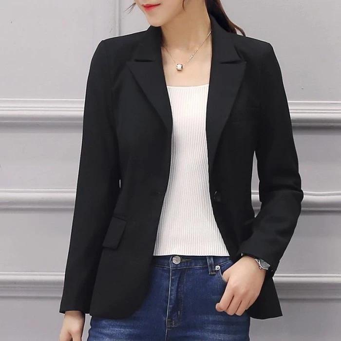 Gambar blazer wanita blazer kantor blazer kerja korea Terbaru - Hitam, L dari idncolection undefined Tokopedia