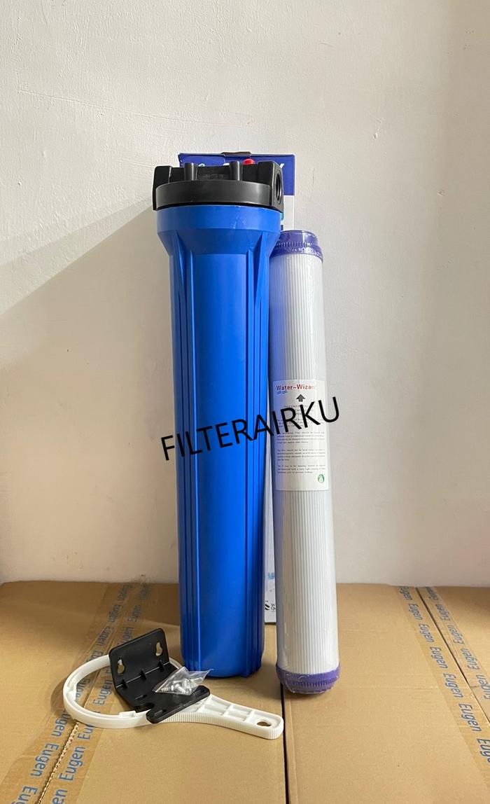 Gambar Paket FIlter Air 20" Solid Blue Drat Plastik Housing + GAC - Komplit dari Filterairku Jakarta undefined 4 Tokopedia