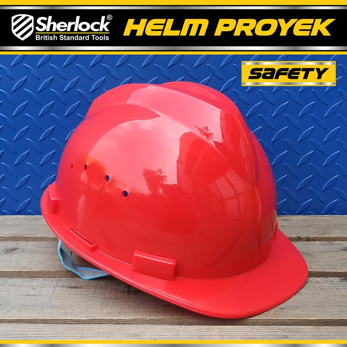Gambar Helm Proyek Safety V-Guard Virgin ABS Nylon Part Fastrack Sherlock - Merah dari sherlock tools undefined Tokopedia