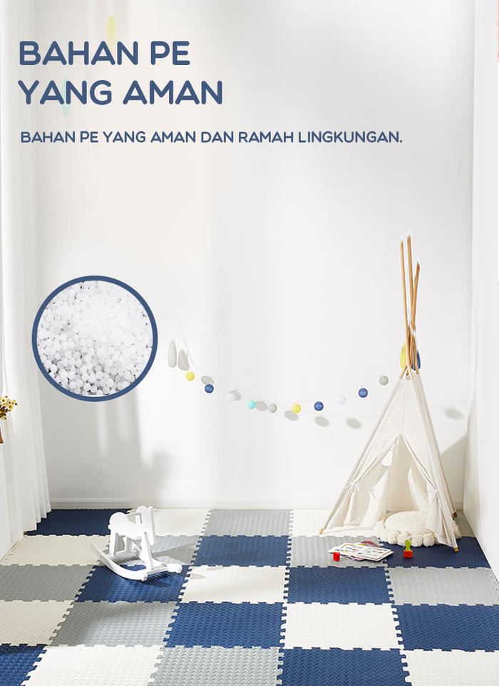 Gambar Matras Puzzle Anak / Playmat tebal lantai anti selip eva - Biru dari Okta Beauty Cosmetics undefined Tokopedia