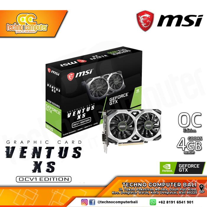 Gambar MSI GeForce GTX 1650 4GB GDDR6 - Ventus XS OC V1 dari Techno Computer Bali undefined Tokopedia