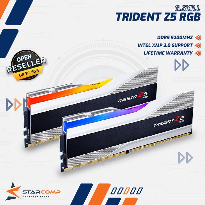Gambar G.SKILL Trident Z5 RGB 2x16GB DDR5 5200MHz F5-5200J4040A16GX2-TZ5RS dari Starcomp Origin undefined Tokopedia