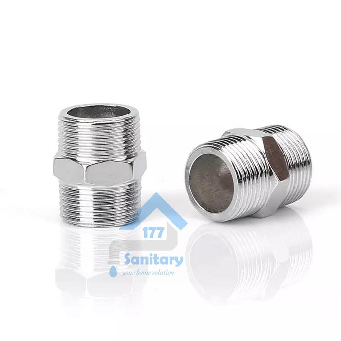 Gambar double nepel stainless 1/2 inch / dobel nepel stenlis fitting mur - dn12 STAINLESS dari imey177 undefined Tokopedia