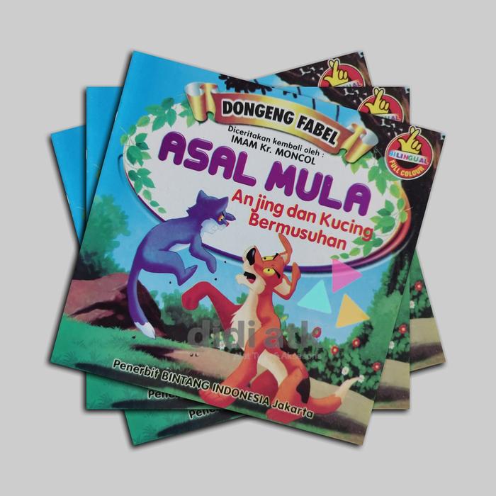 Gambar Buku Anak-Anak Seri Dongeng Fabel - Awal Mula Anjing & Kucing Bermusuh dari didi atk undefined Tokopedia