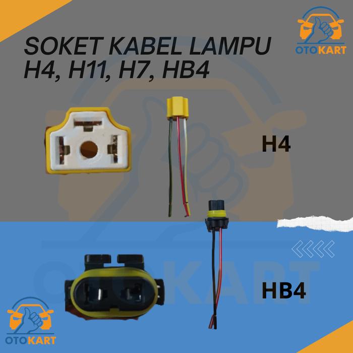 Gambar SOKET LAMPU MOBIL MOBIL H4 H7 H11 HB4 / SOCKET BOHLAM LAMPU MOBIL - H4 dari OtoKart.id undefined Tokopedia