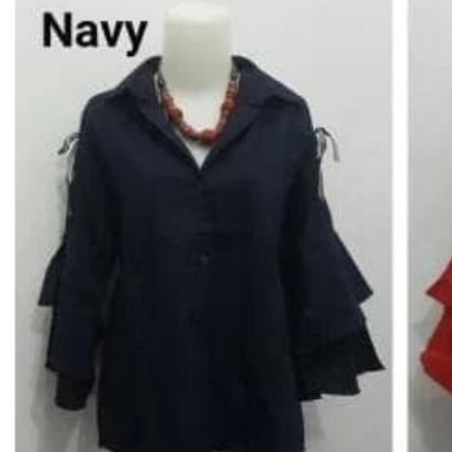 Gambar Blouse katun wanita import fashion 93365 - Navy dari toko verent collection undefined Tokopedia