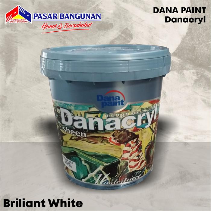 Gambar CAT INTERIOR DANAPAINT DANACRYL SHEEN DANACRYL MATT BRILLIANT WHITE - sheen, 2,5L dari Pasar Bangunan Bekasi Official undefined Tokopedia