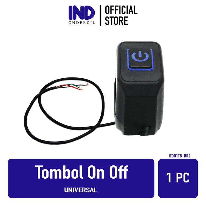 Gambar Tombol-Saklar-Swit-Switch On-Off LED 1 Tombol Untuk Semua Jenis Motor - Biru dari IND Onderdil Kota Bandung Tokopedia