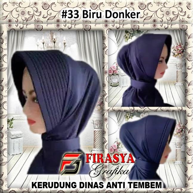 Gambar jilbab dinas polwan coklat hitam biru dongker bhayangkari merah marun - biru dongker, grs bny kancing dari FG Jilbabdinas undefined Tokopedia