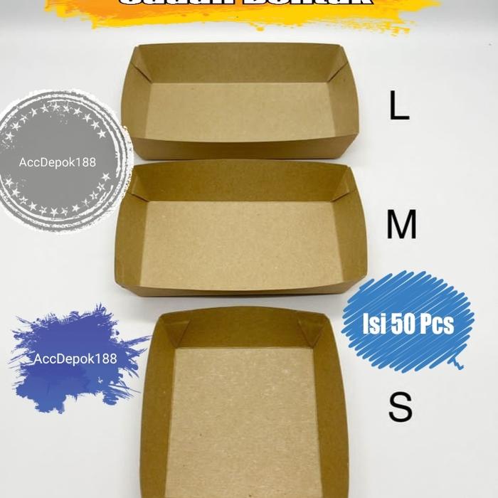 Gambar PAPER LUNCH BOX TRAY / TRAY KERTAS / LUNCH TRAY SMALL WARNA CRAFT - TRAY BOX KRAFT, S SMALL dari ACC DEPOK undefined Tokopedia