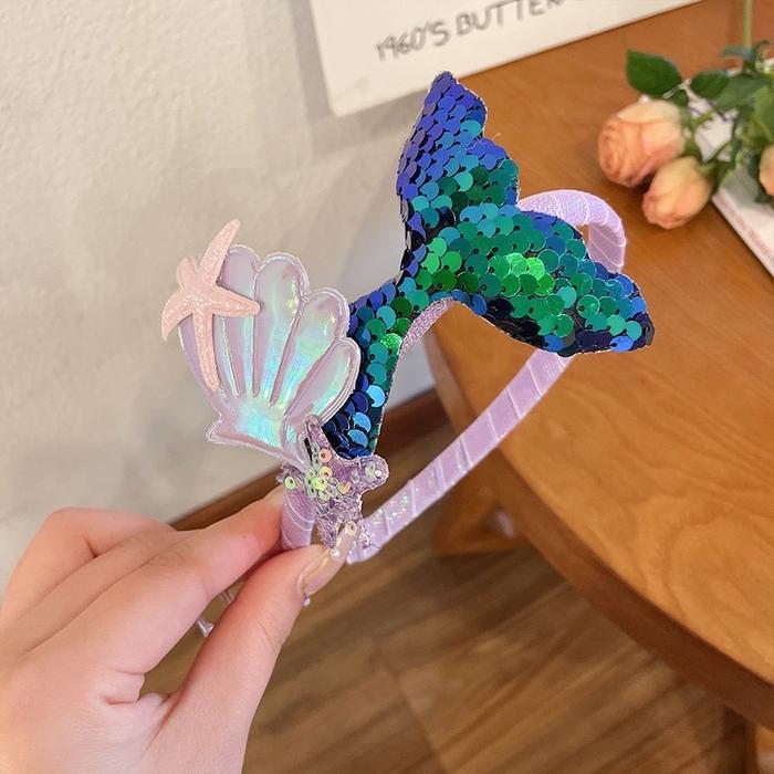 Gambar BANDO MERMAID PRINCESS IKAT JEPIT RAMBUT PUTRI DUYUNG ARIEL IKET KADO - BANDO MERMAID dari TwinkleBabyAndKids undefined Tokopedia