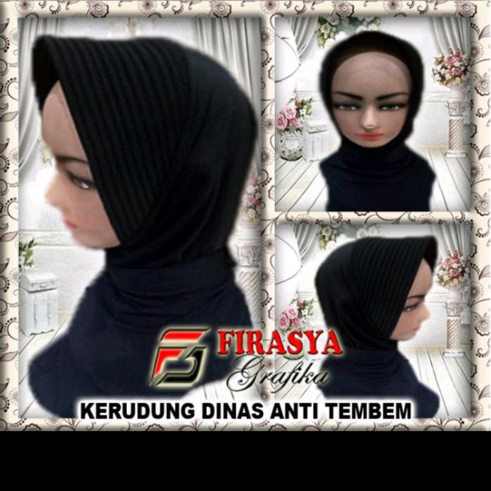 Gambar jilbab dinas polwan coklat hitam biru dongker bhayangkari merah marun - Hitam, garis 2 tali dari FG Jilbabdinas undefined Tokopedia