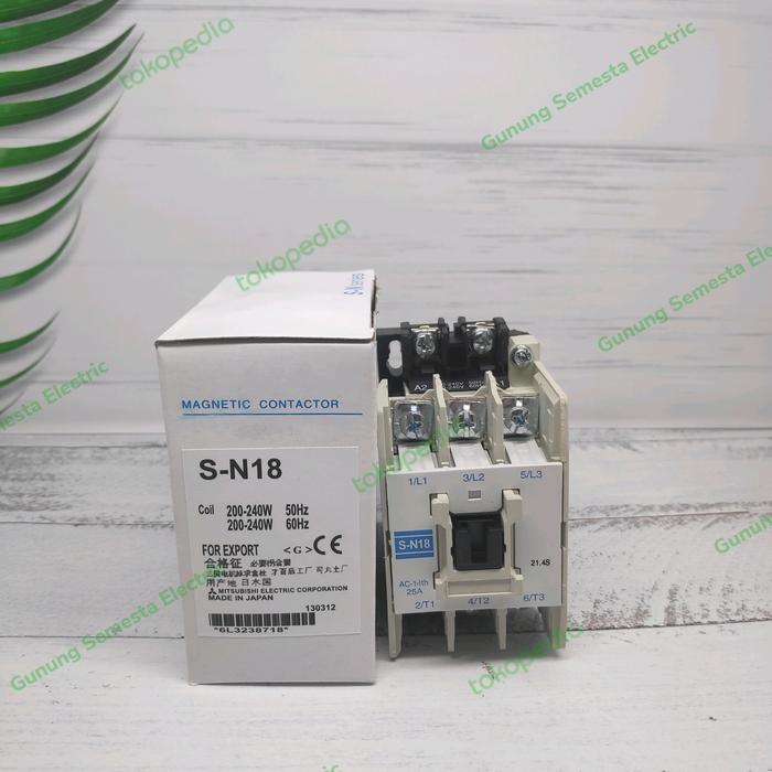 Jual Kontaktor / Contactor Mitsubishi S-N18 SN-18 SN 18 SN18 - Jakarta ...