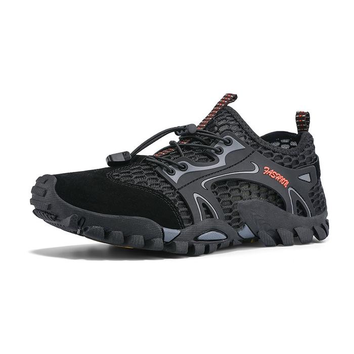 Gambar sepatu hiking pria olahraga tali waterproof gunung mendaki - Hitam, 38 dari NEW back undefined Tokopedia