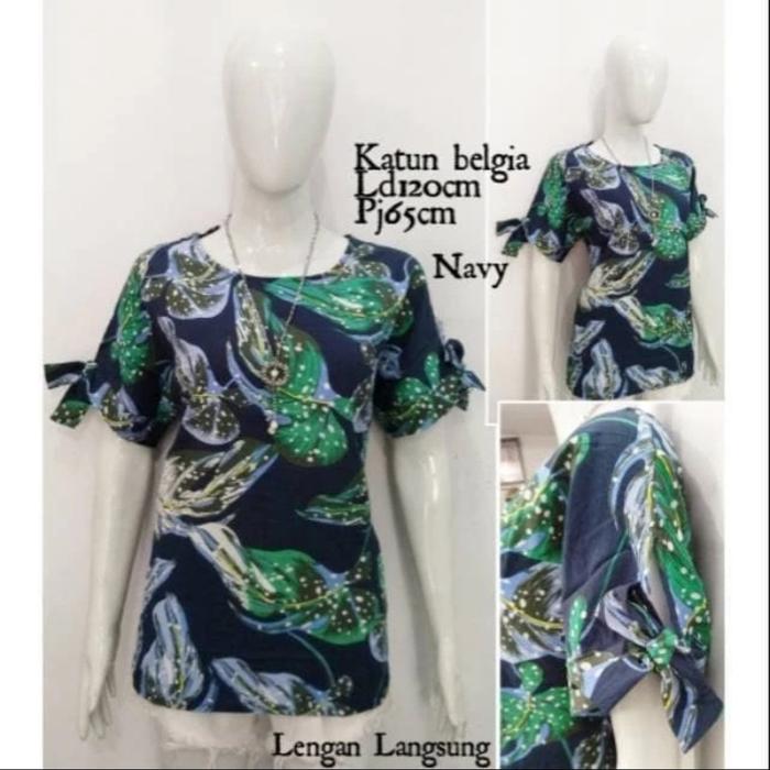 Gambar Blouse katun belgia fashion import 62178 - Navy dari toko verent collection undefined Tokopedia