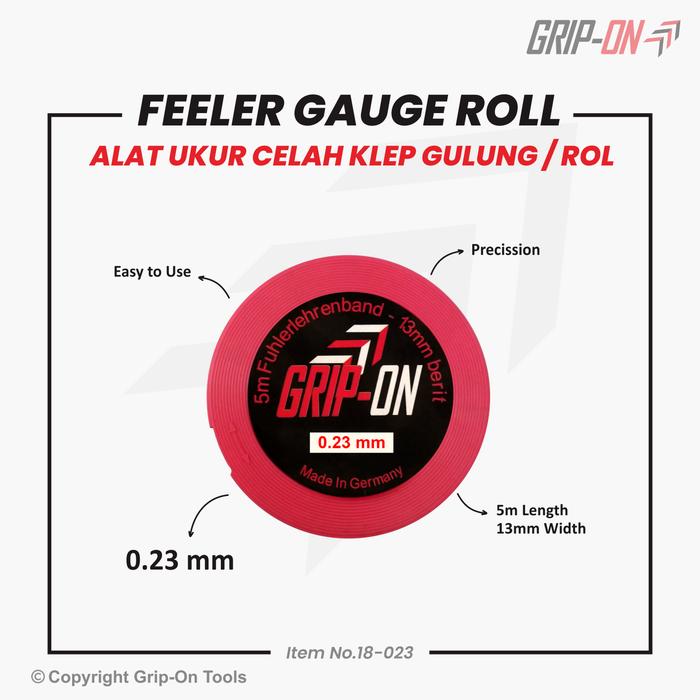 Gambar Grip-On Feeler Gauge Roll Alat Ukur Celah Klep Gulung / Rol 5 Meter - 0.23 mm dari Grip On Tools Flagship undefined Tokopedia