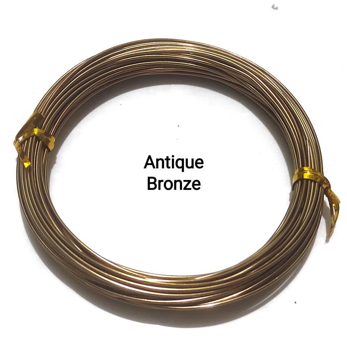 Gambar Kawat Aluminium 1,5mm - Aluminium Wire - Kawat Warna - Kawat Perhiasan - Antique Bronze dari Tonaza undefined Tokopedia