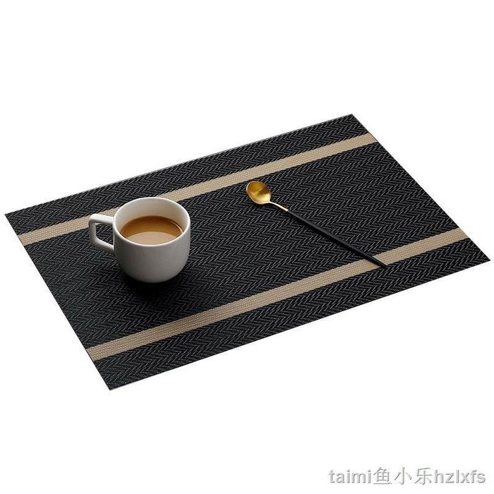 Gambar Tatakan Piring PVC Ringan Modern Minimalis Tahan Panas Table Mat - Hitam dari Sejati Official Store undefined Tokopedia