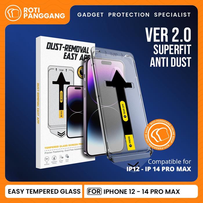 VER SUPERFIT EASY APP TEMPERED GLASS IPHONE 12 14 PRO MAX PLUS IP  12, CLEAR