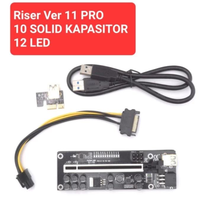 Gambar VER 010S PLUS Riser Mining adapter 1x to 16x bitcoin converter gpu vga dari babanana store undefined Tokopedia