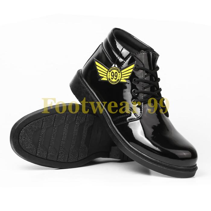Gambar sepatu pdh jatah non resleting satpam polri polisi tni security resmi Shoes Pantofel Kerja Hitam Pria Pesta - hitam mengkilap, 38 dari Sepatu Dinas F99 undefined Tokopedia