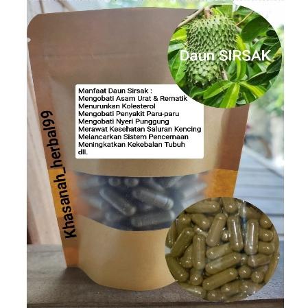 Gambar Daun Sirsak untuk rematik pegal-pegal isi 100 kapsul dari KIOS HERBAL KLATEN undefined Tokopedia