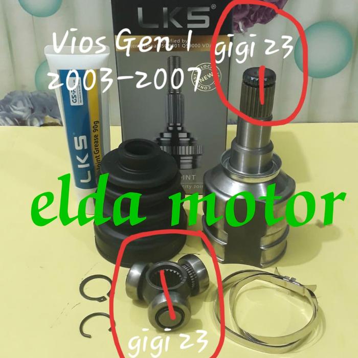 Gambar CV.Joint Dalam As Roda Depan Dalam Toyota Vios Gen1 Soluna Starlet dari Elda motor undefined Tokopedia