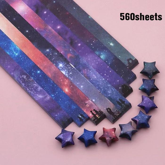 Gambar 540pcs Kertas Origami Bintang 27colors Origami Star Paper - star-sky dari ITOKOTOO undefined Tokopedia