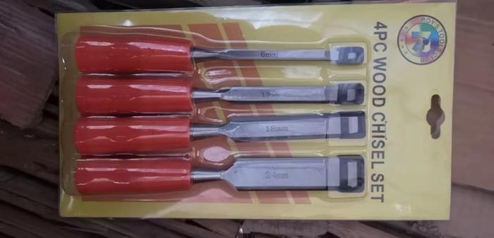 Gambar Alat Pahat Kayu Set 4pcs Pemahat Ukir Kayu Wood Chisel - PipihgagangPvc dari DJ outlet alat hardware undefined Tokopedia