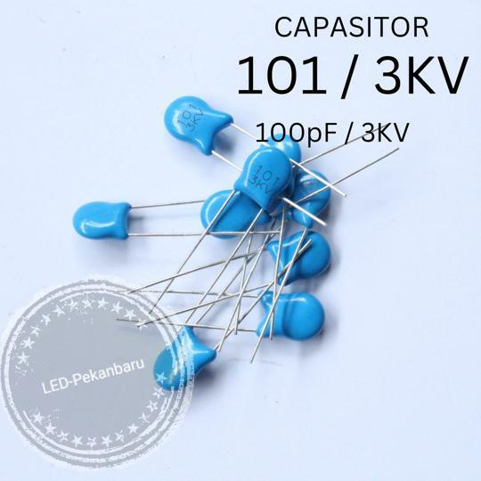 Gambar KAPASITOR KERAMIK 101 100PF CAPASITOR CERAMIK 3KV 2KV 1KV BIRU - 3KV dari LED Pekanbaru undefined Tokopedia