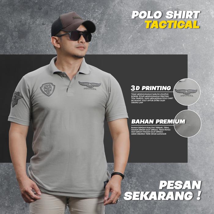 Gambar Polo Shirt Abu Abu | Baju Tactical Lengan Pendek | Polo Tactical - Abu-abu, S dari KAOSBOSID undefined Tokopedia