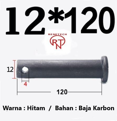 Gambar Clevis Pin Shaft Pin T Type Flat Head M12 (M1715F) - 12x120mm dari Renetech undefined Tokopedia