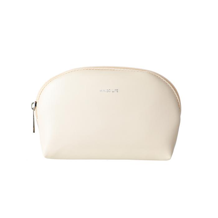 Gambar MINISO Tas Penyimpanan Kosmetik Tempat Makup Cosmetic Bag Simple - Off White dari minisoshopid Kab. Karawang Tokopedia