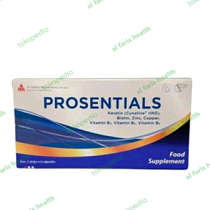 Gambar Prosentials box isi 30 kaplet-membantu memelihara rambut,kuku,kulit dari al faris health undefined Tokopedia