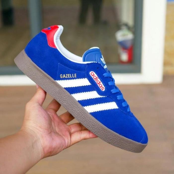 Gambar ADIDAS GAZELLE SUPER LONDON TO MANCHESTER (ORIGINAL 100%) - Blue manchester, 39 dari Berkahh.Shoop undefined Tokopedia
