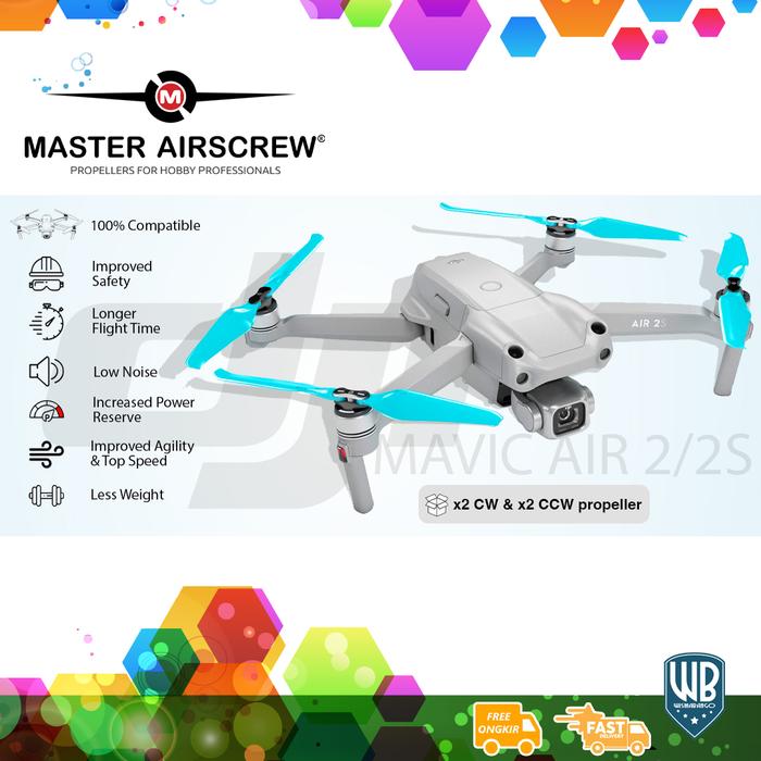 Gambar MAVIC AIR 2S MASTER AIRSCREW STEALTH PROPELLER ORIGINAL - Biru Muda dari Wismabango undefined Tokopedia