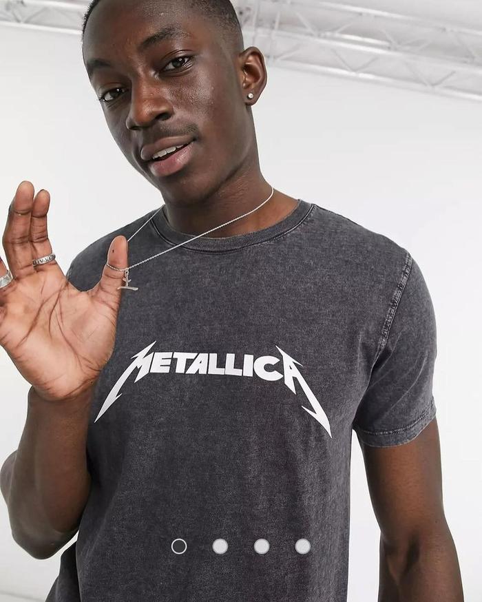 Gambar BERSHKA Metallica License T-Shirt - Black Wash, XL dari midtroops undefined Tokopedia